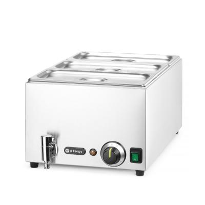 Sada Vodní lázeň s vypouštěcím kohoutkem Ranger, HENDI, GN (H)150mm, GN 1/1, 230V/1000W, 605x332x(H)242mm | 238868